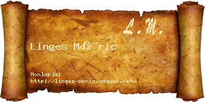 Linges Móric névjegykártya